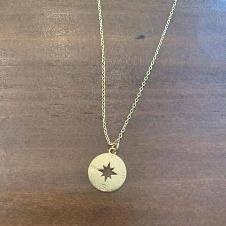 Small compass necklace: Silver / Small Core bubs & sass