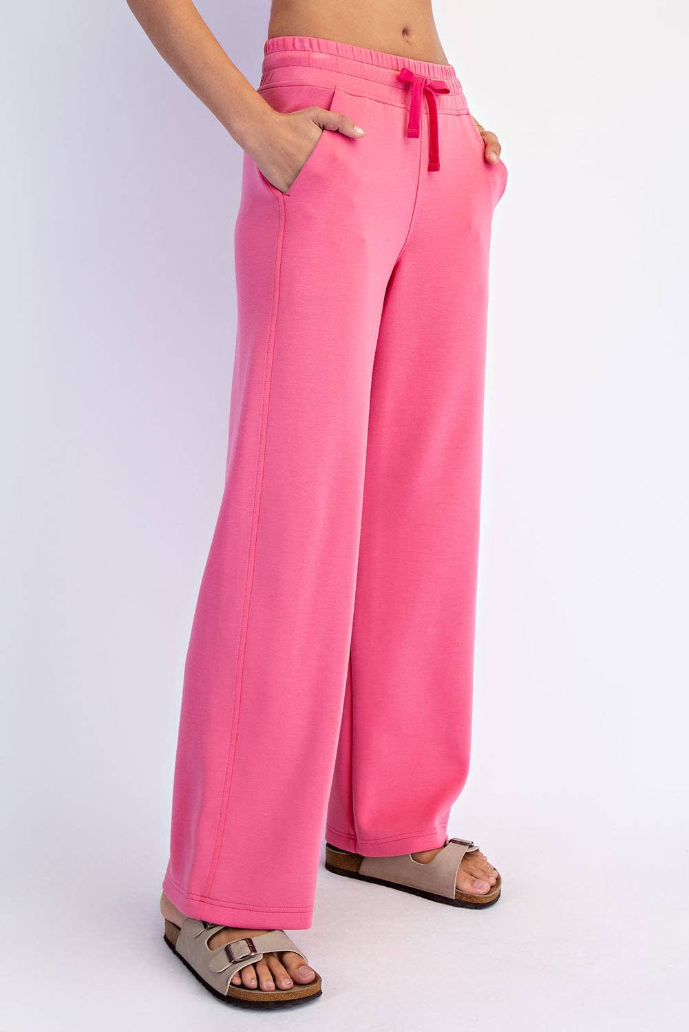 Modal Scuba High Rise Wide Leg Pants