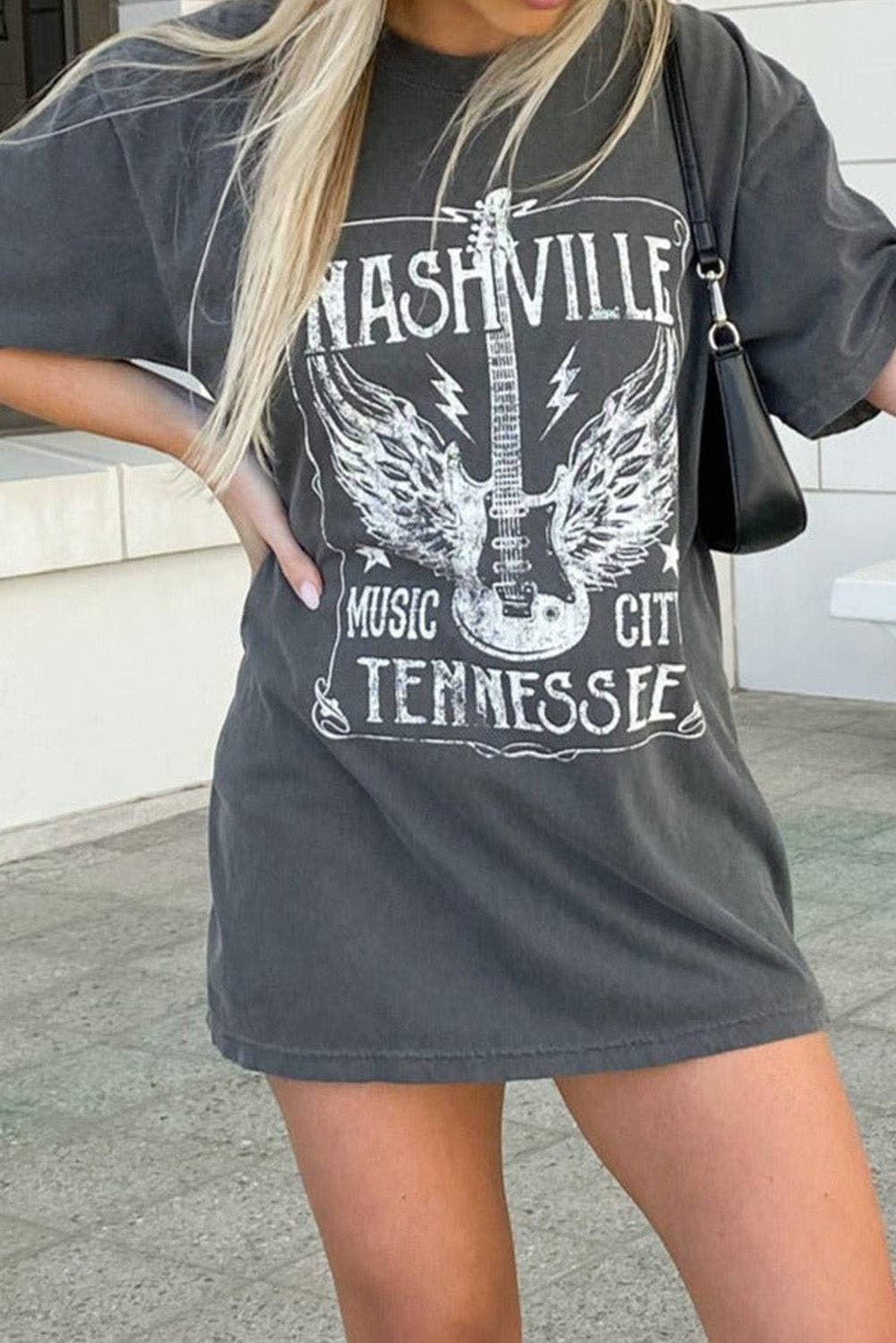 Nashville Tennesee Graphic Oversized T Shirt Spring-Summer Zeal Onyx, L.L.C.