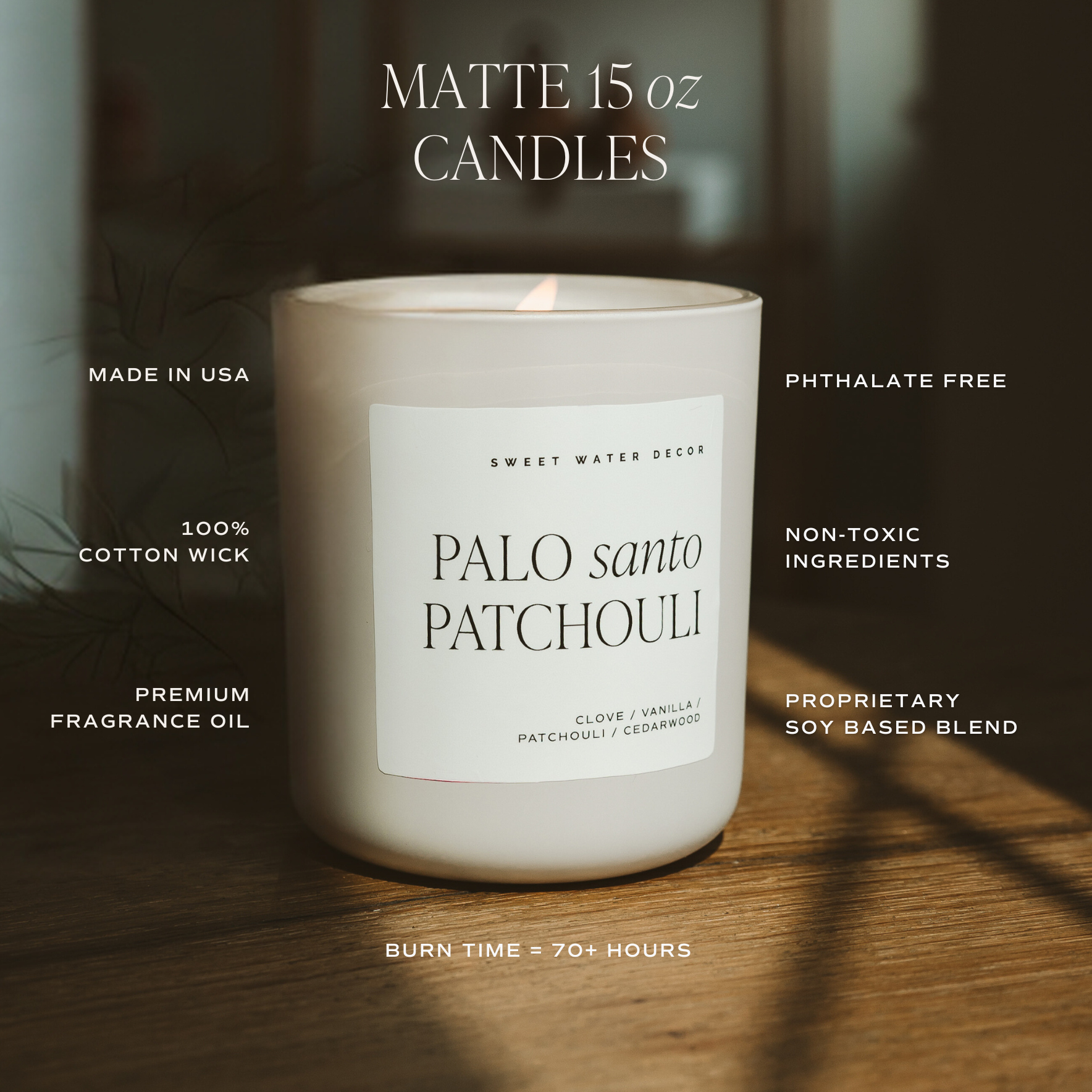Fall Candle – Cozy Apple Maple Bourbon Soy Candle 15oz 