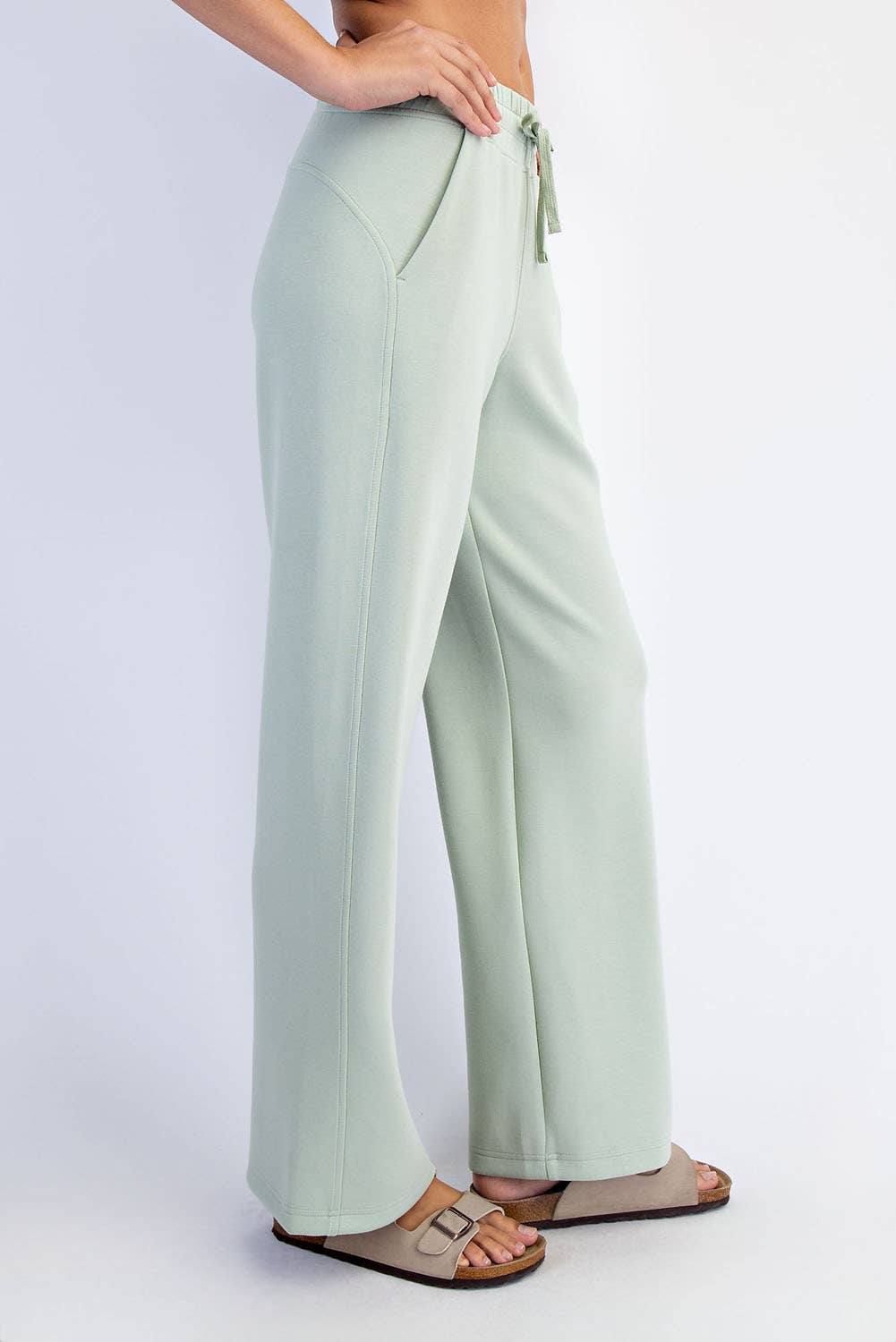 Modal Scuba High Rise Wide Leg Pants