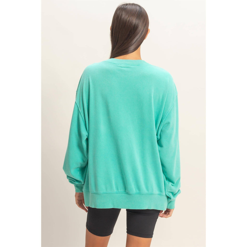 Mineral Washed Crew Neck Sweatshirt
