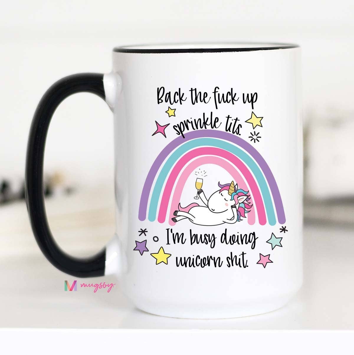 Back The Fuck Up Sprinkle Tits Mug: 15oz Core Mugsby