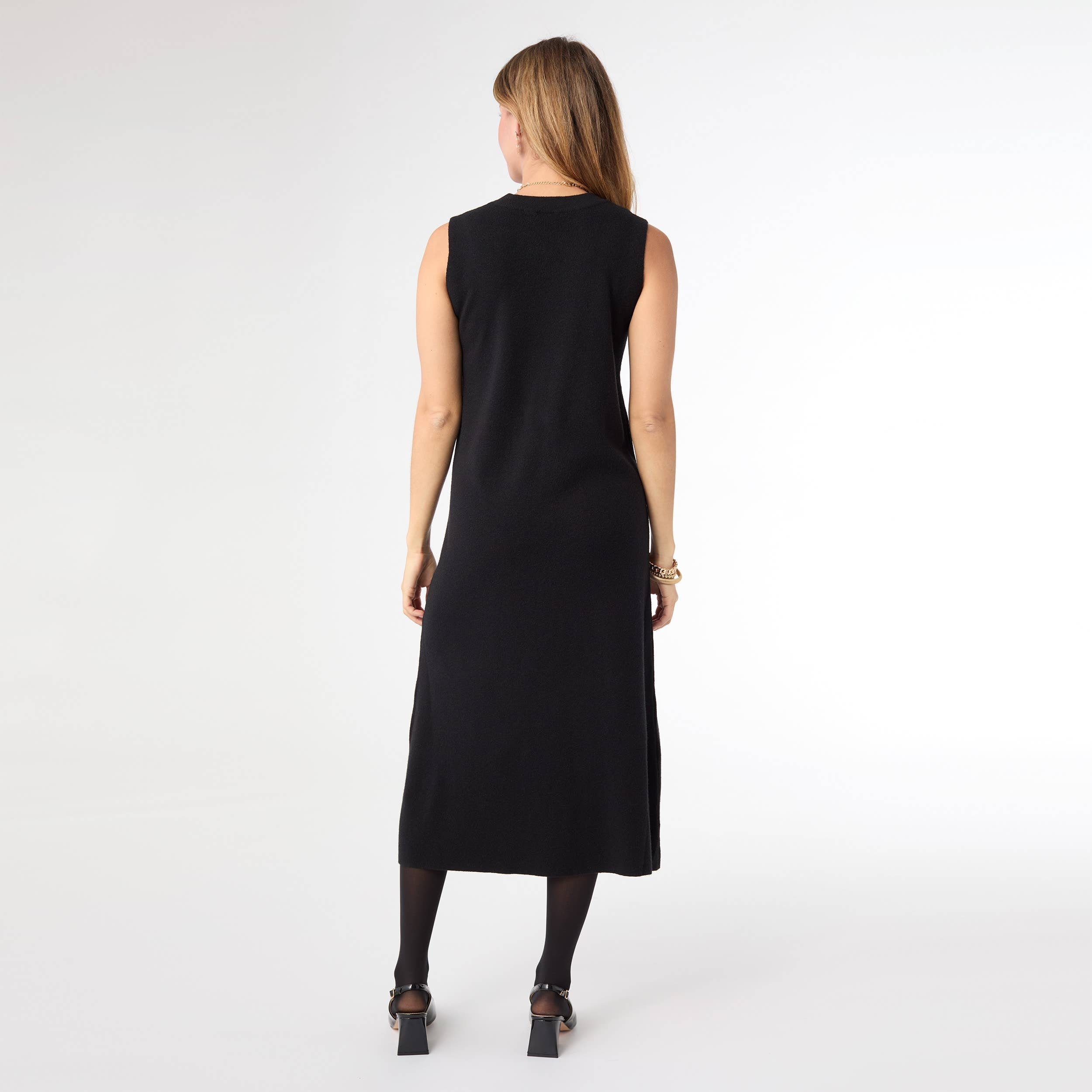 Donna Sleeveless Sweater Dress Xs Donna Sleeveless Sweater Dress Xs