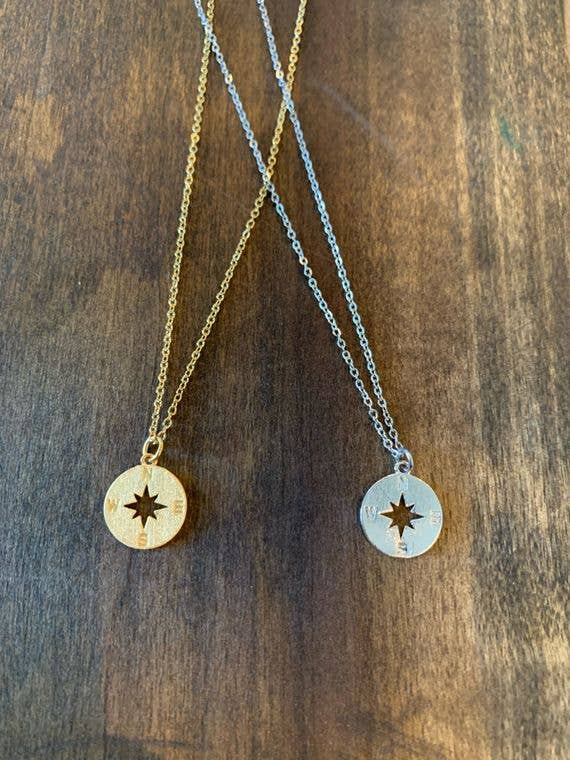 Small compass necklace: Gold / Small Core bubs & sass