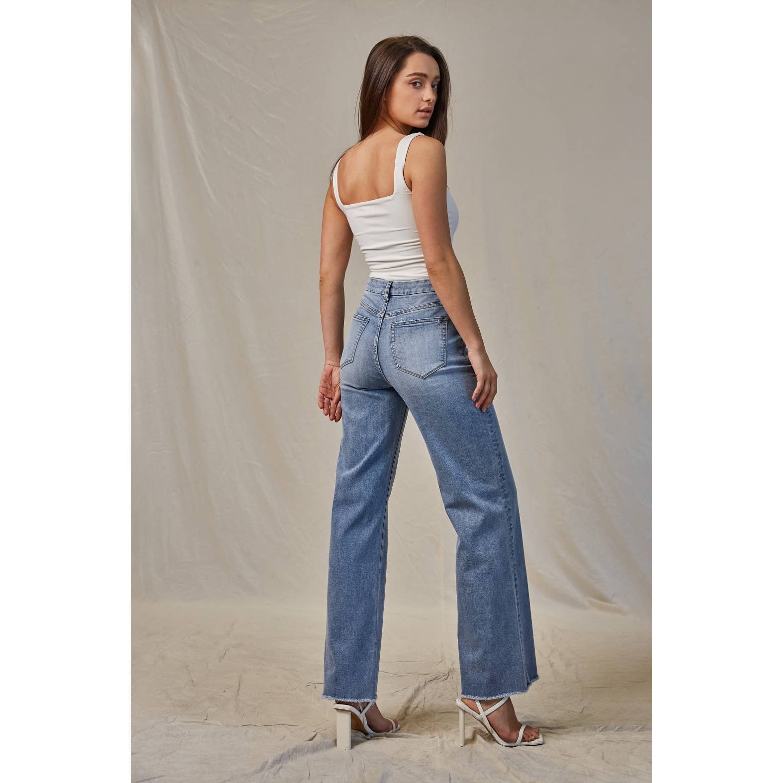 CIEL BLEU SUPER HIGH WIDE LEG - SUPER SOFT Fall-Winter Mica Denim