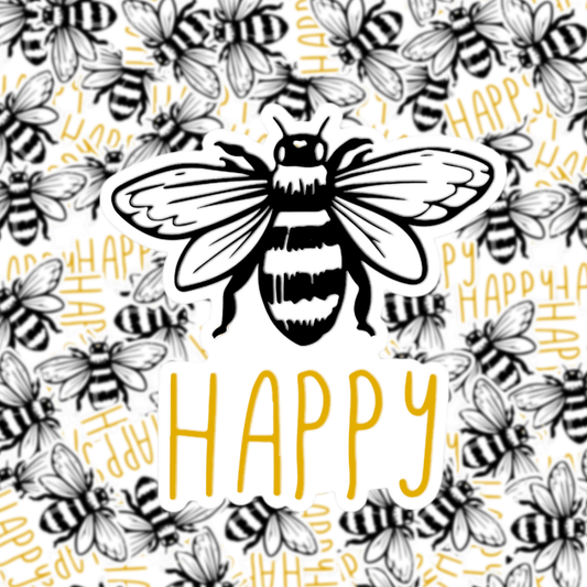 Fuzzy Loon Designs - BEE Happy Sticker Core Fuzzy Loon Designs