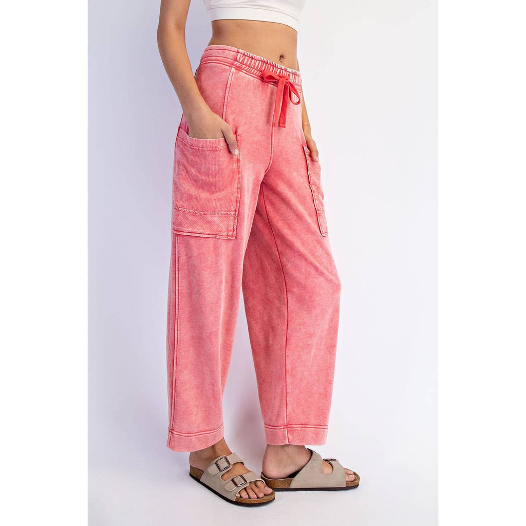 Mineral Wash French Terry Cropped Pants