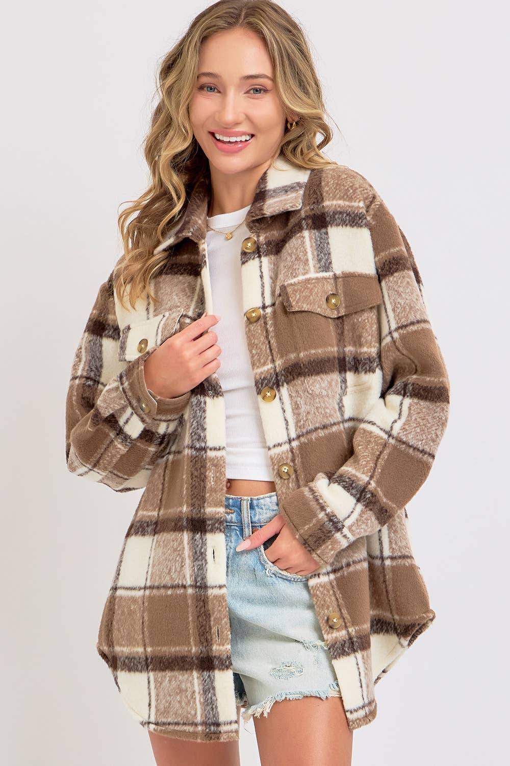 PLAID SHACKET/ JACKET