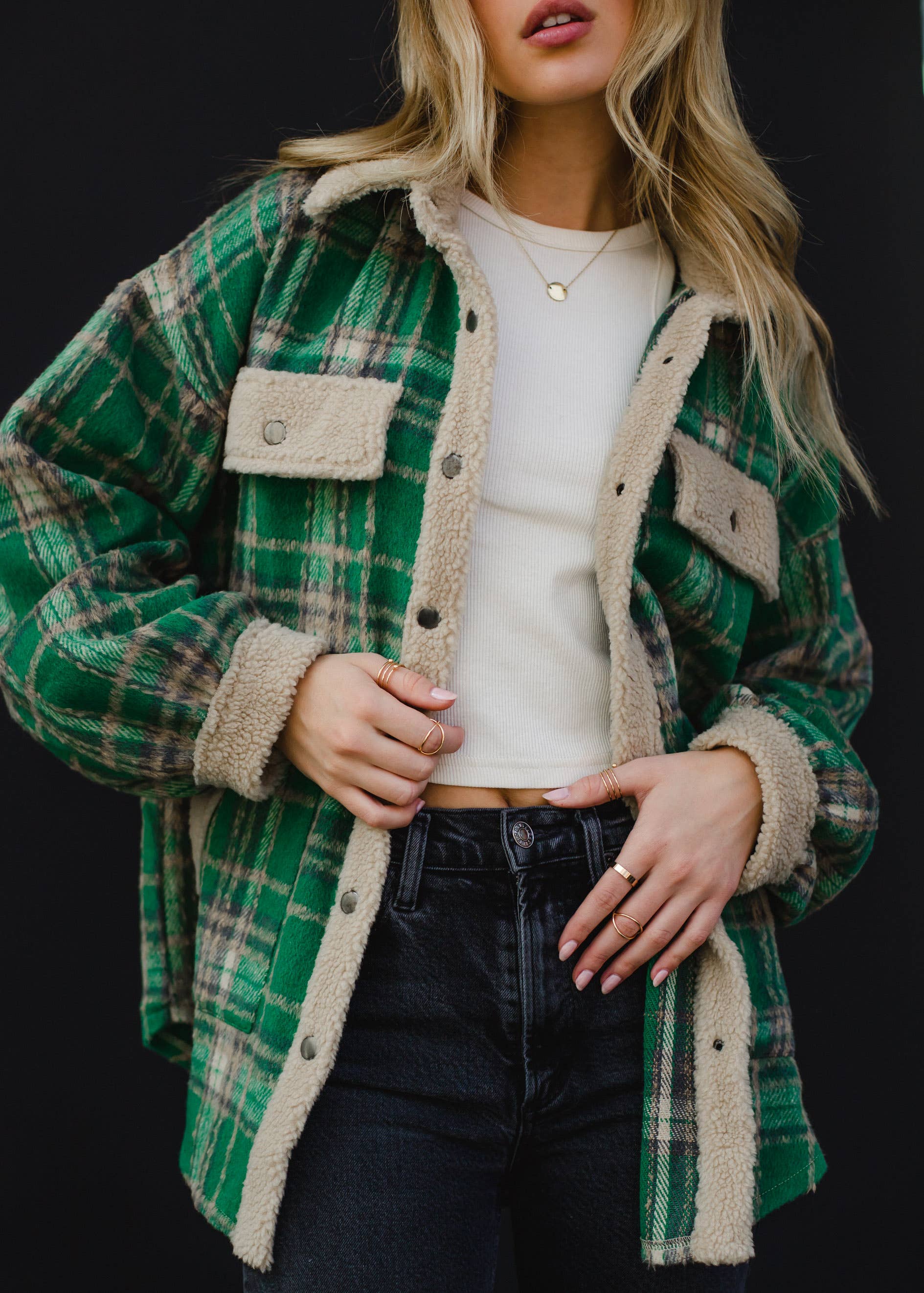 Green, Tan & Gray Plaid Jacket Fall-Winter Panache Apparel Co.