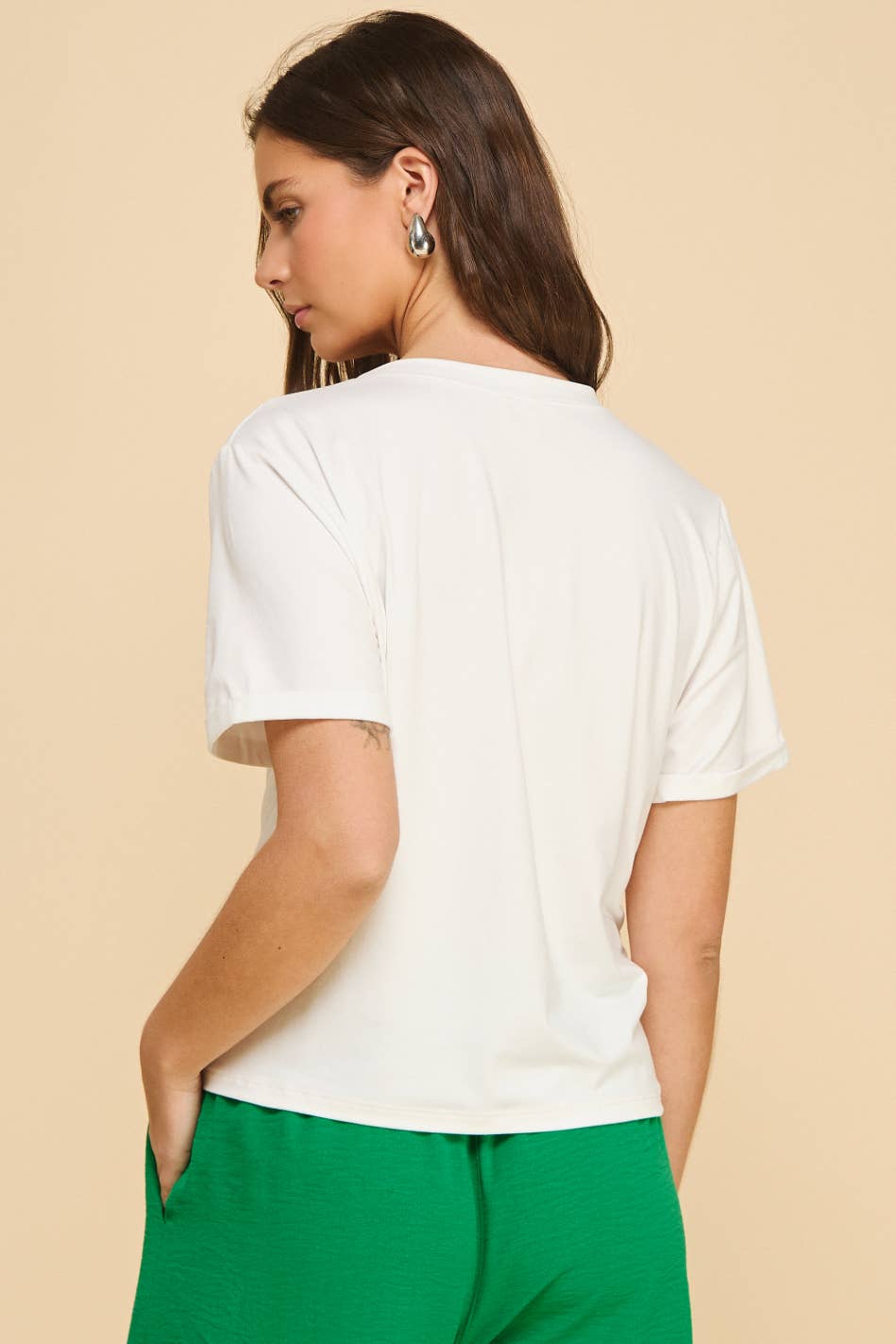 Twisted Knot T-Shirt Off White