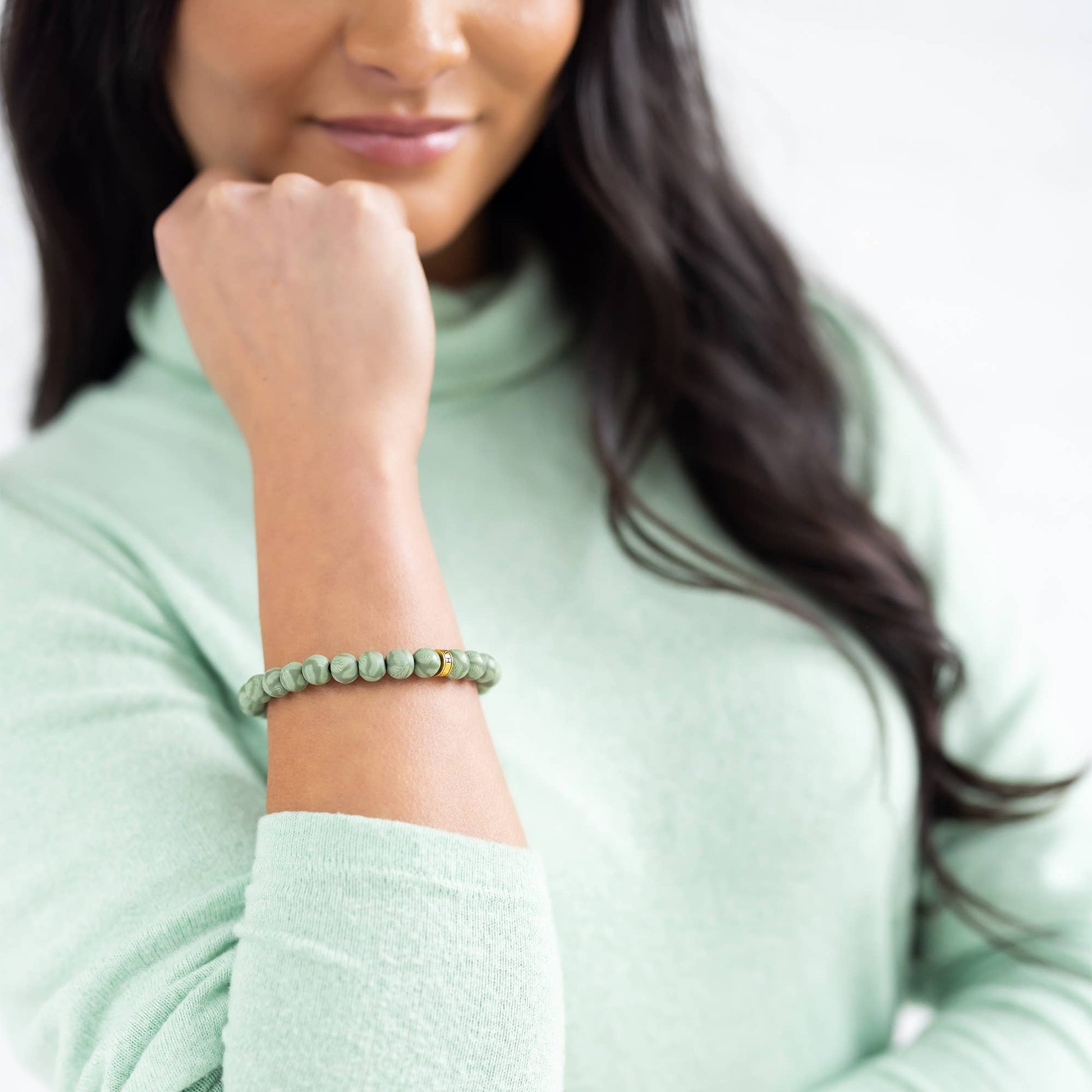 Green Fern Stack Bracelet Spring-Summer JILZARAH