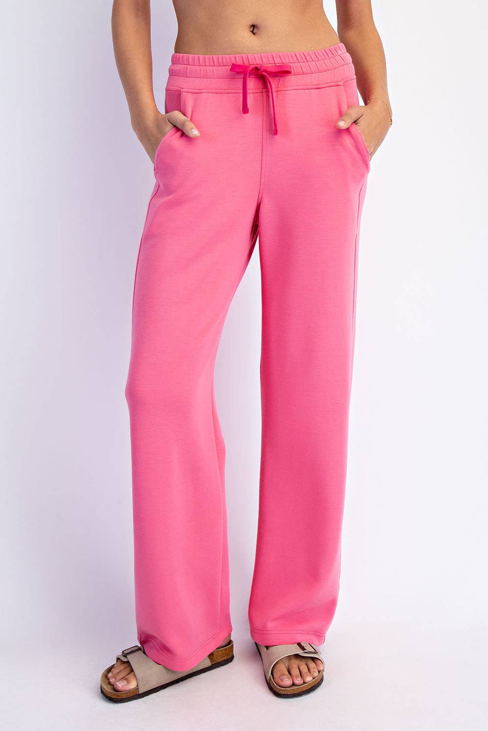 Modal Scuba High Rise Wide Leg Pants