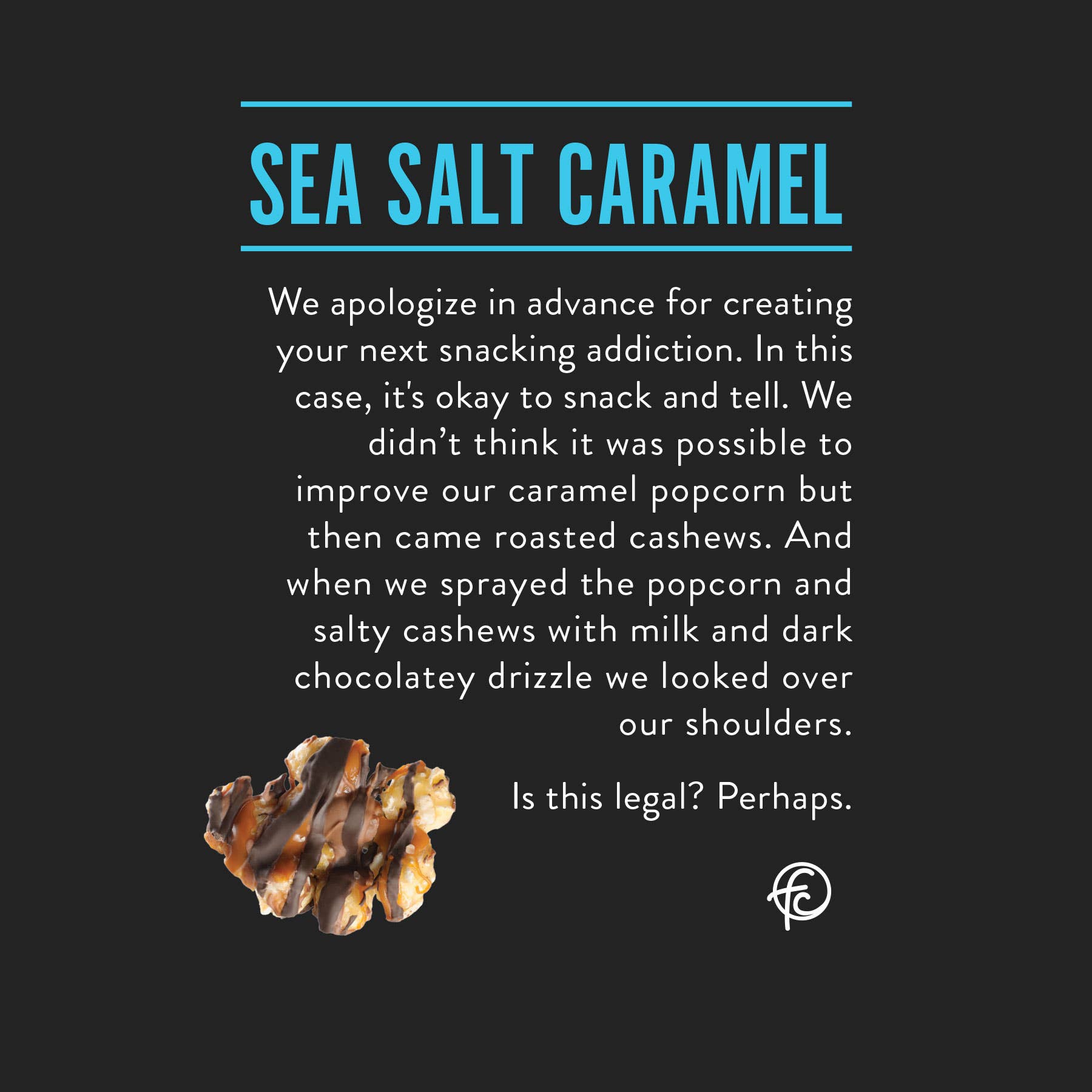 Sea Salt Caramel 5oz Bags | Chocolate Popcorn Core Funky Chunky