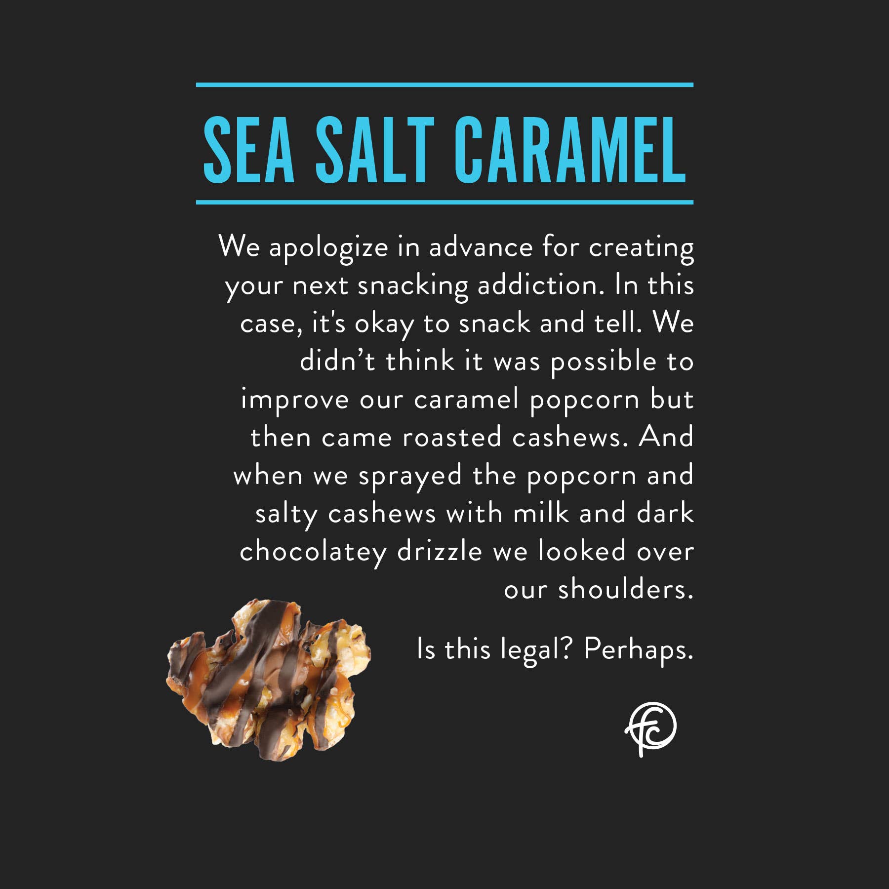 Sea Salt Caramel 19 oz canister | Chocolate Popcorn Core Funky Chunky