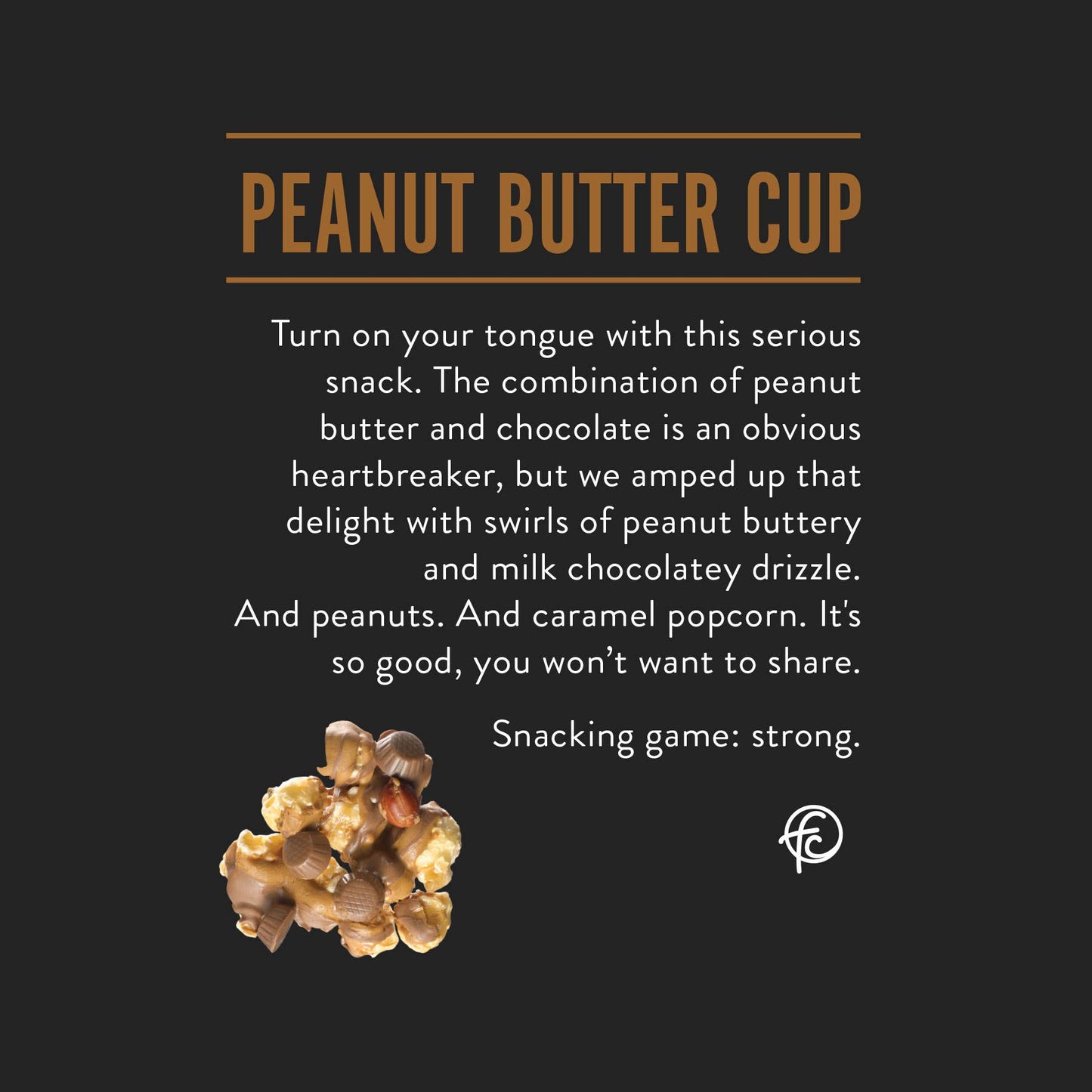 Peanut Butter Cup 5oz Bags | Chocolate Popcorn Core Funky Chunky