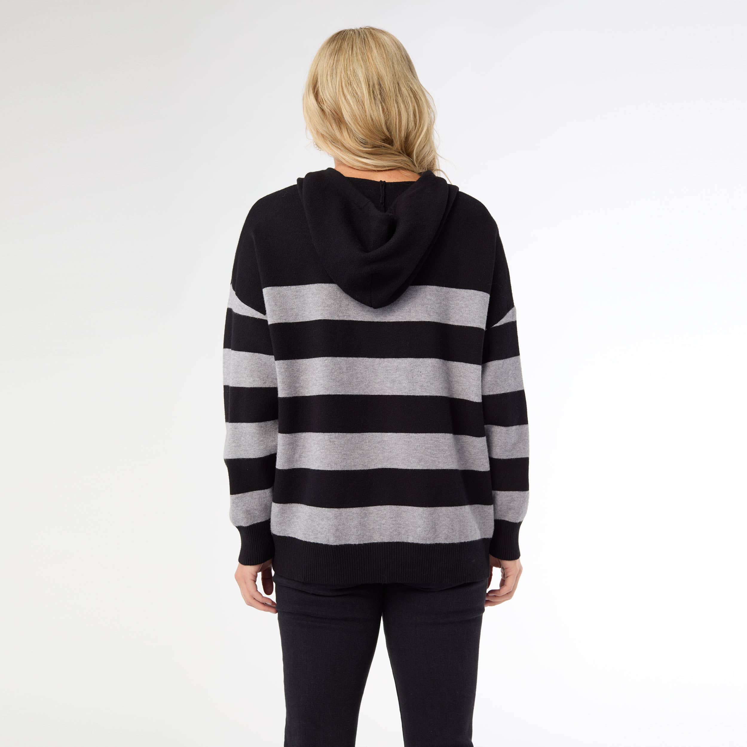 Heavenly-Luxe Stripe Pullover with Hood