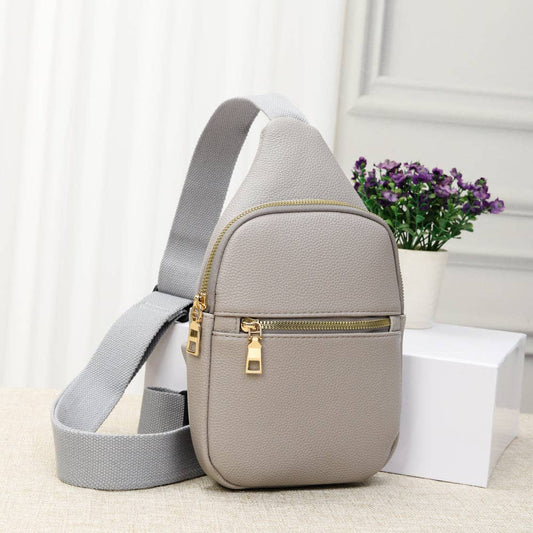 Slim Fit Size Sling Bag: Light Grey  MiMi Wholesale