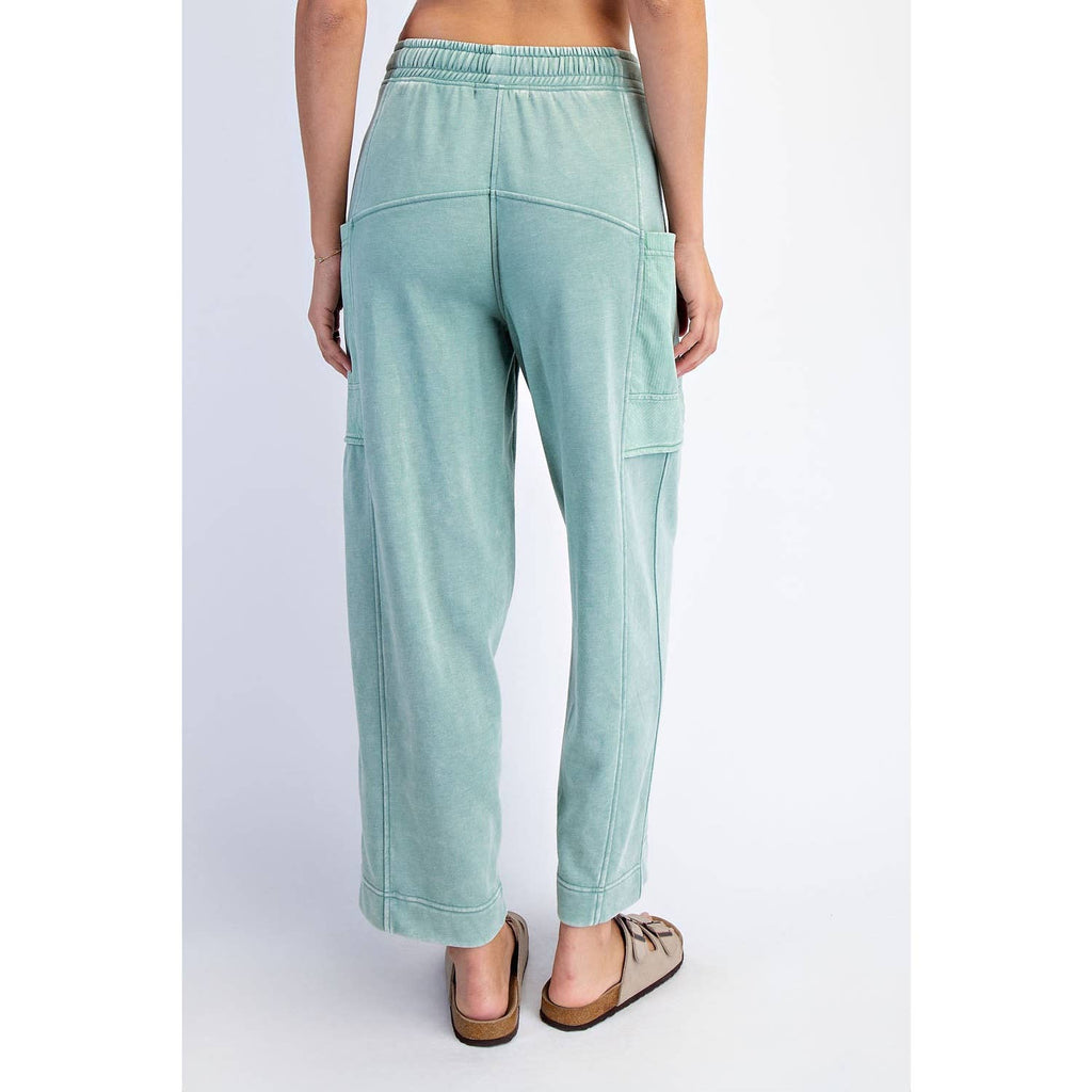 Mineral Wash French Terry Cropped Pants