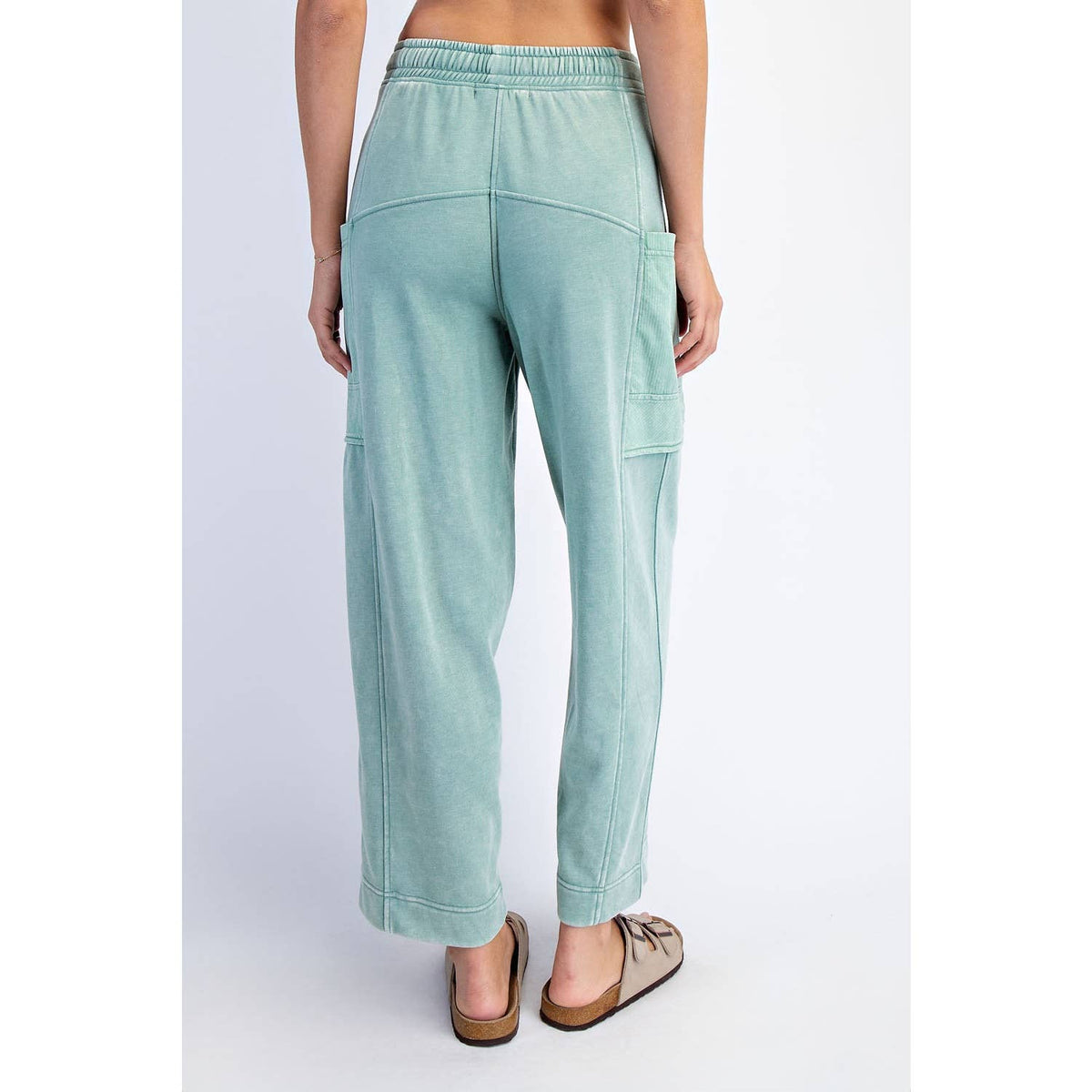 Mineral Wash French Terry Cropped Pants