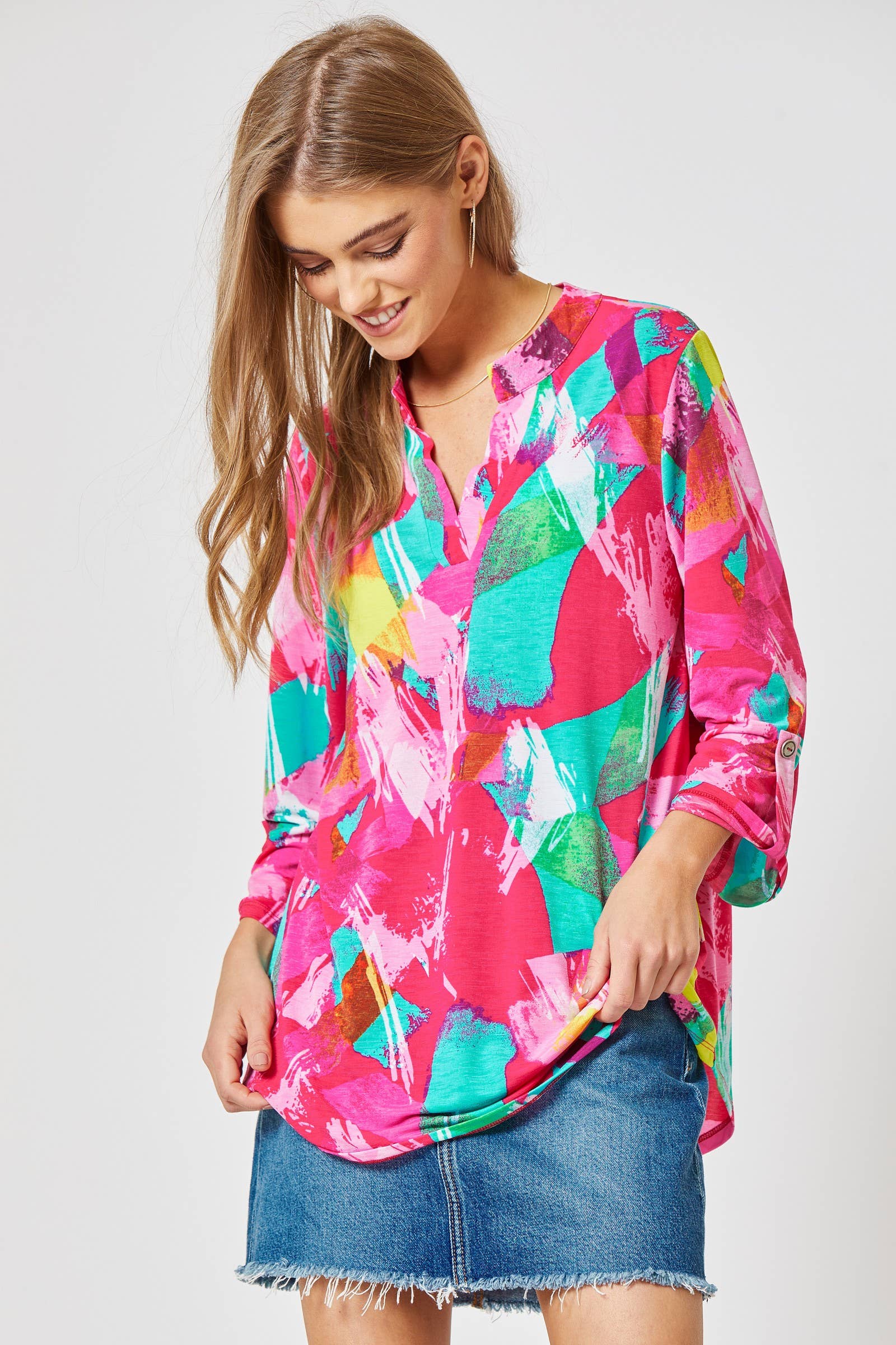 3/4 Sleeve LIZZY Wrinkle Free Top Spring-Summer Dear Scarlett