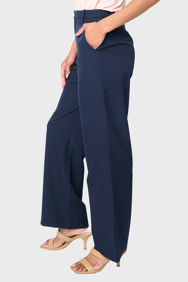 Navy Stretch Twill Trouser (ALSO IN CURVY) Fall-Winter Gibsonlook