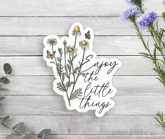 Enjoy The Little Things Vinyl Sticker Core Expression Design Co