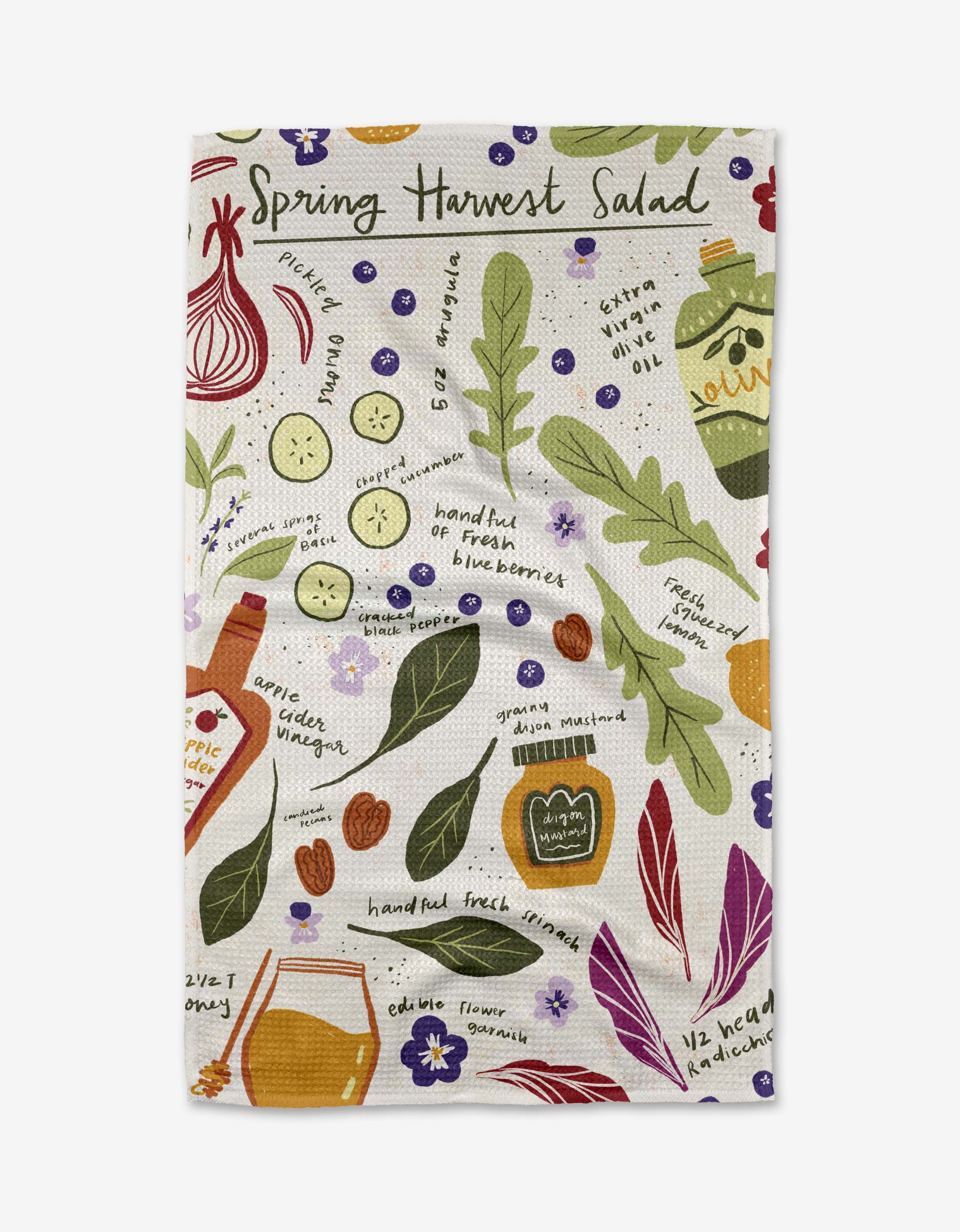 Geometry - Spring Harvest Salad Tea Towel