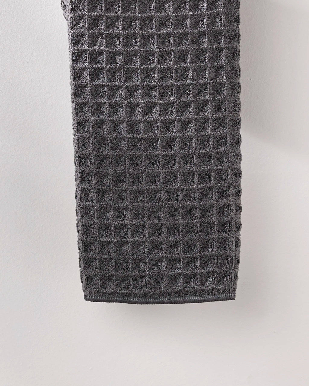 Geometry - Charcoal Waffle Hand Towel