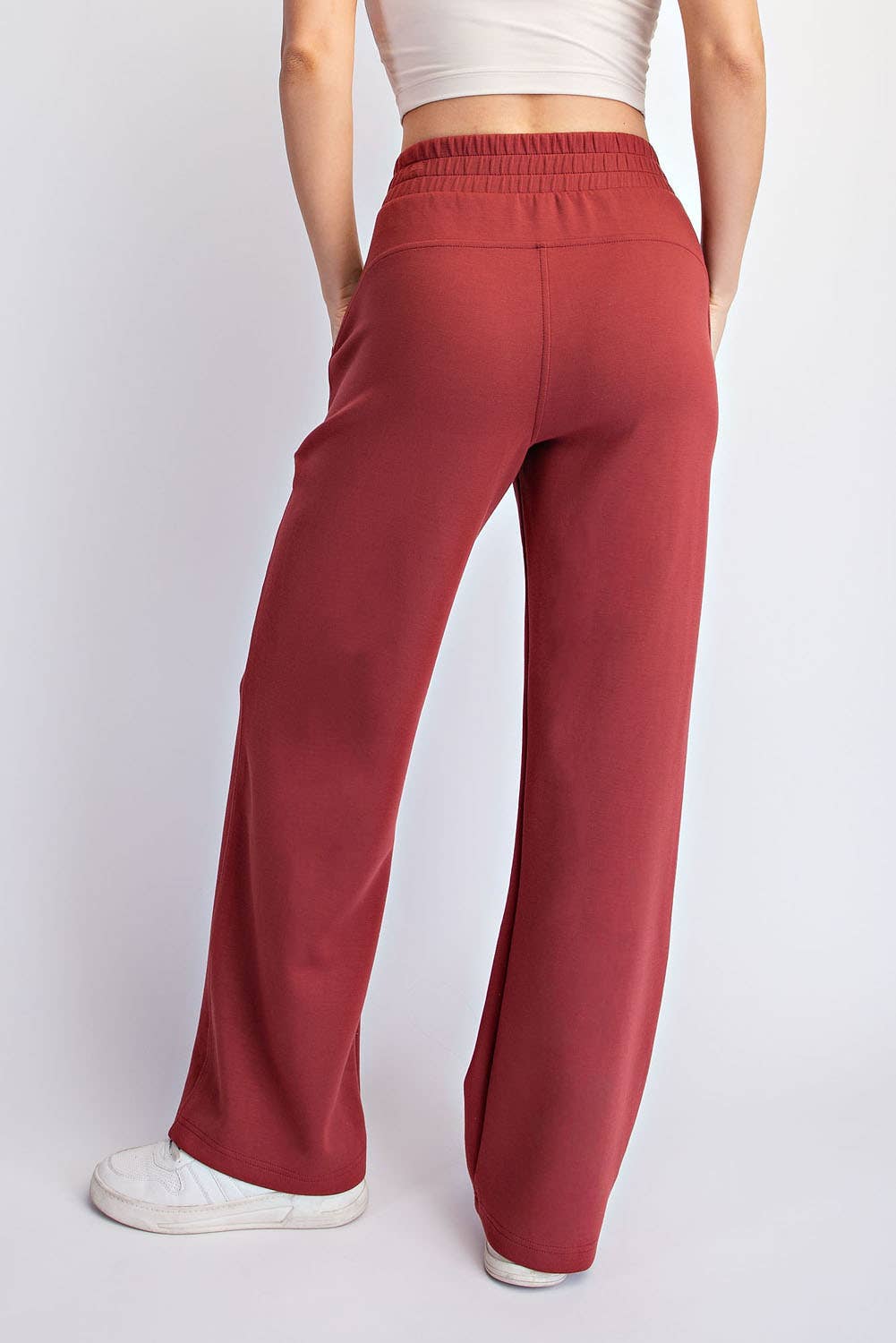 Modal Scuba High Rise Wide Leg Pants