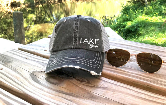 Lake Bum Hat | Black/Grey Spring-Summer Flowing Sun