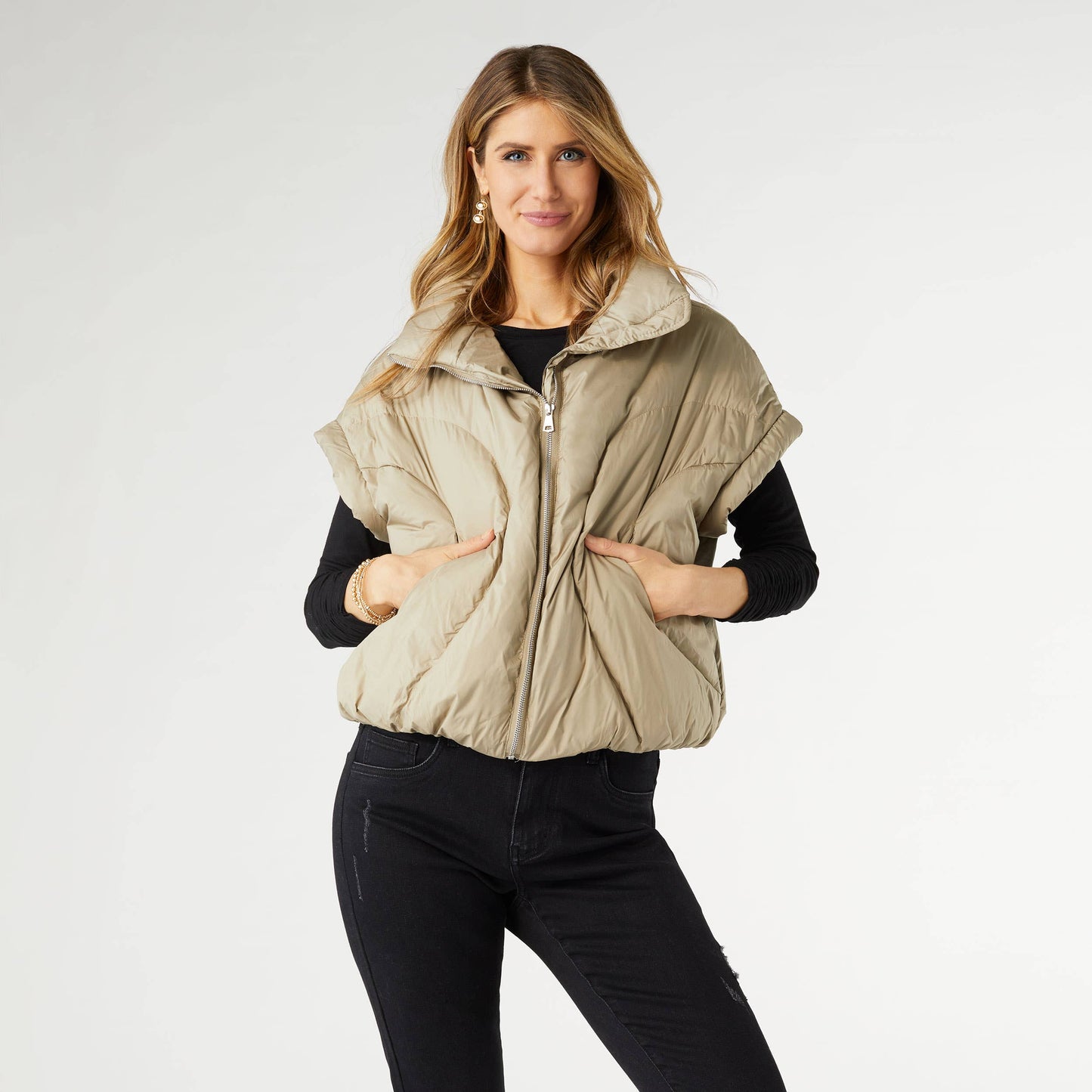 Brooke Cropped Puffer Vest Fall-Winter COCO + CARMEN