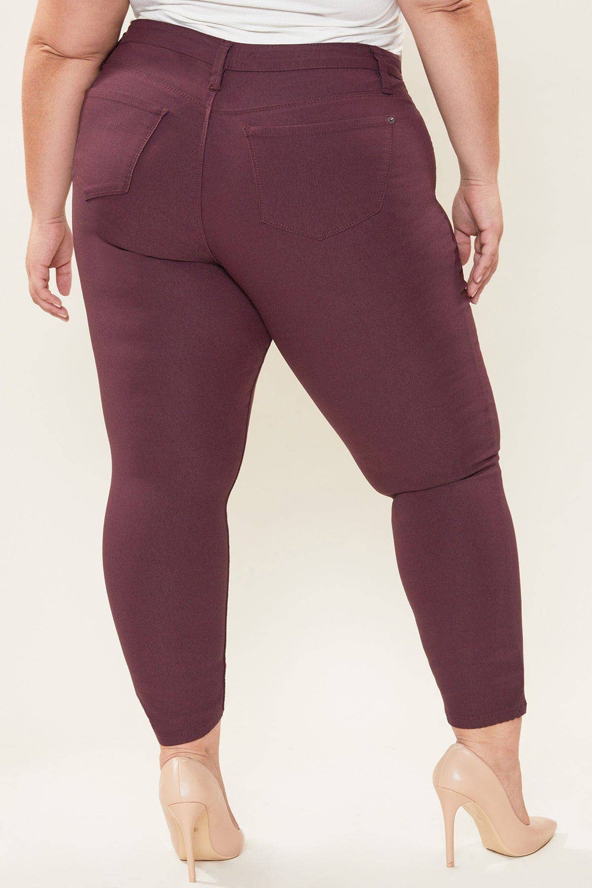 Missy Plus Size Hyperstretch Skinny Jean: DARK BERRY Spring-Summer YMI