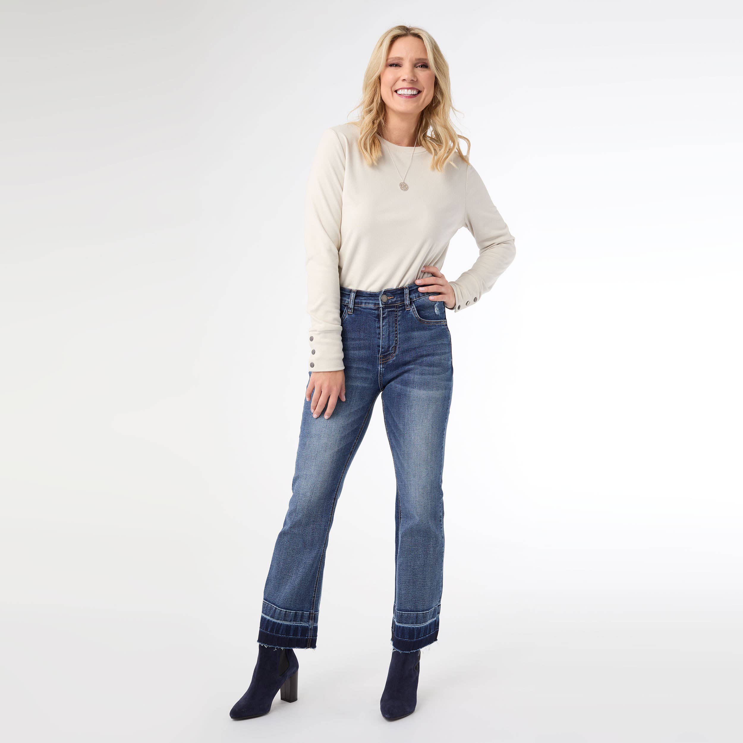 COCO + CARMEN - EverStretch Baby Bootcut Ankle with Contrast Bottom - Fall COCO + CARMEN