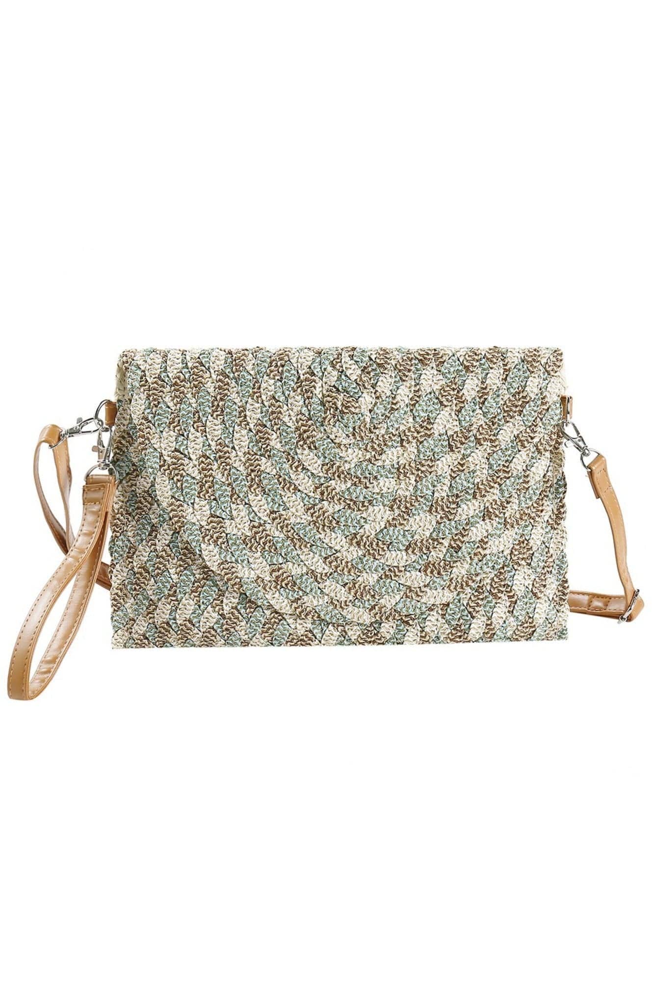 Valerie Lurex Mixed Colored Straw Clutch/Crossbody  MiMi Wholesale
