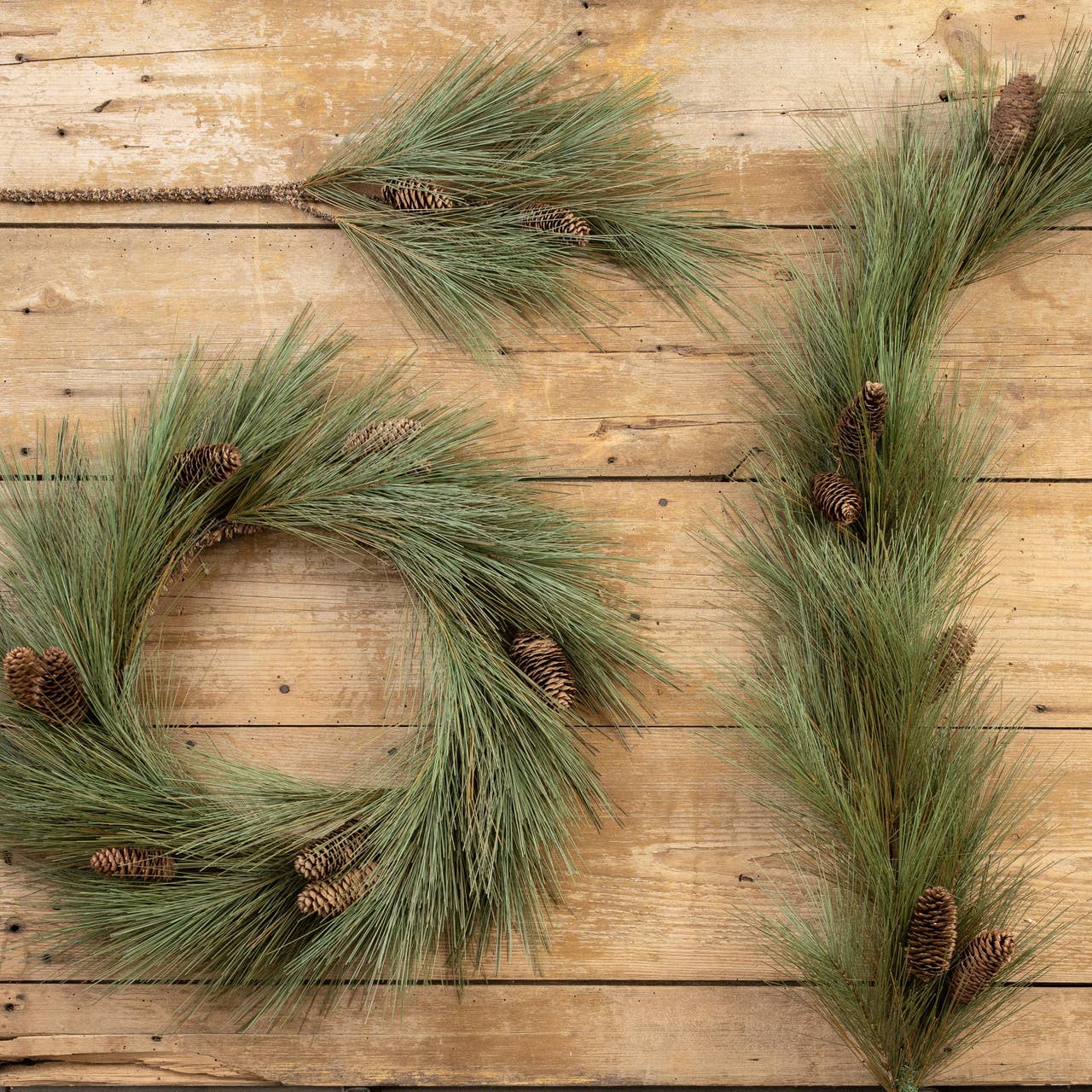 Ragon House - 6' RIVER PINE GARLAND W/ CONES  Ragon House