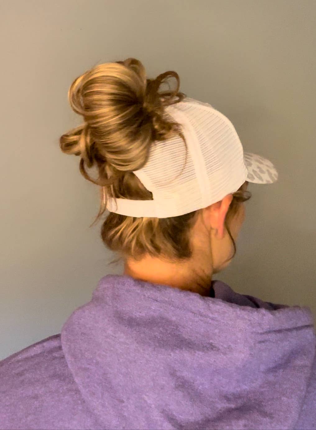 Small Town Clothing Company - Vikings White Leopard Ponytail Hat