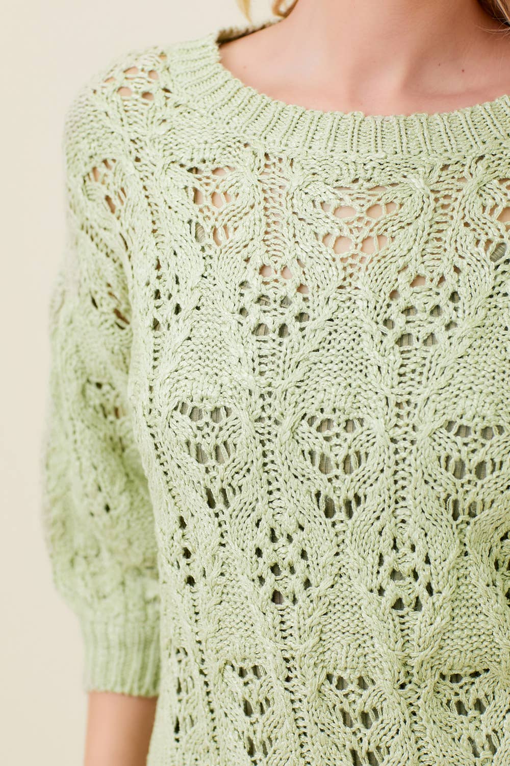 Mint Crop Sweater Spring-Summer Mystree