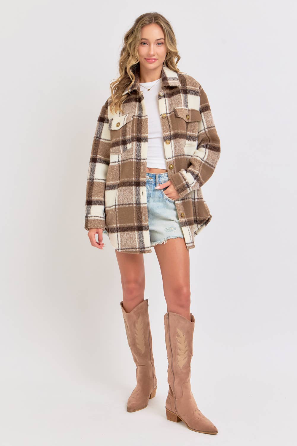 PLAID SHACKET/ JACKET