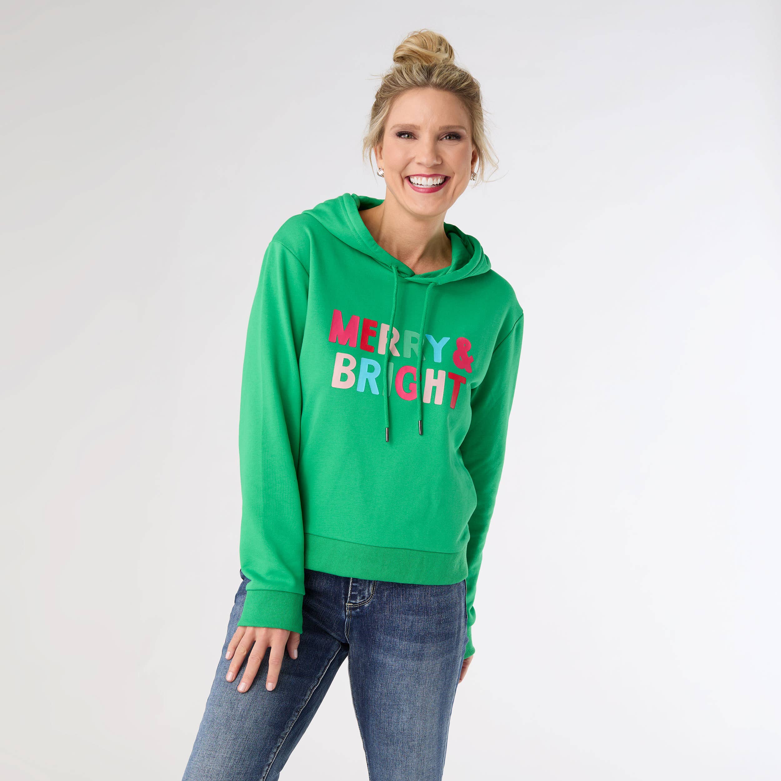 COCO + CARMEN - Merry & Bright Hooded Sweatshirt - Christmas COCO + CARMEN