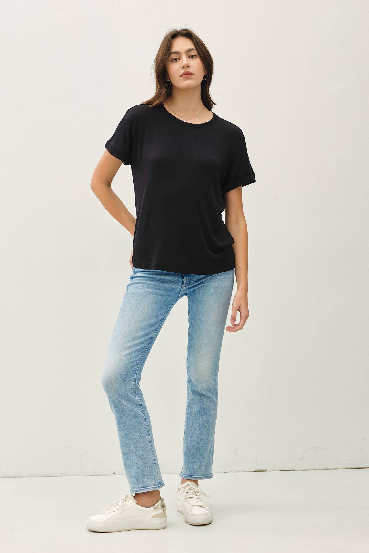 Be Cool - LIGHTWEIGHT MODAL BASIC FLOWY TEE