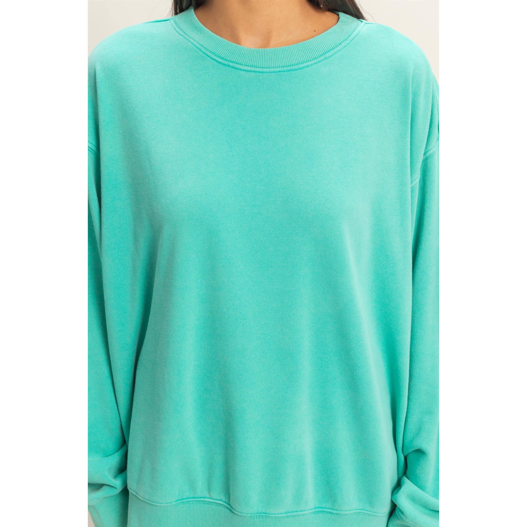 Mineral Washed Crew Neck Sweatshirt