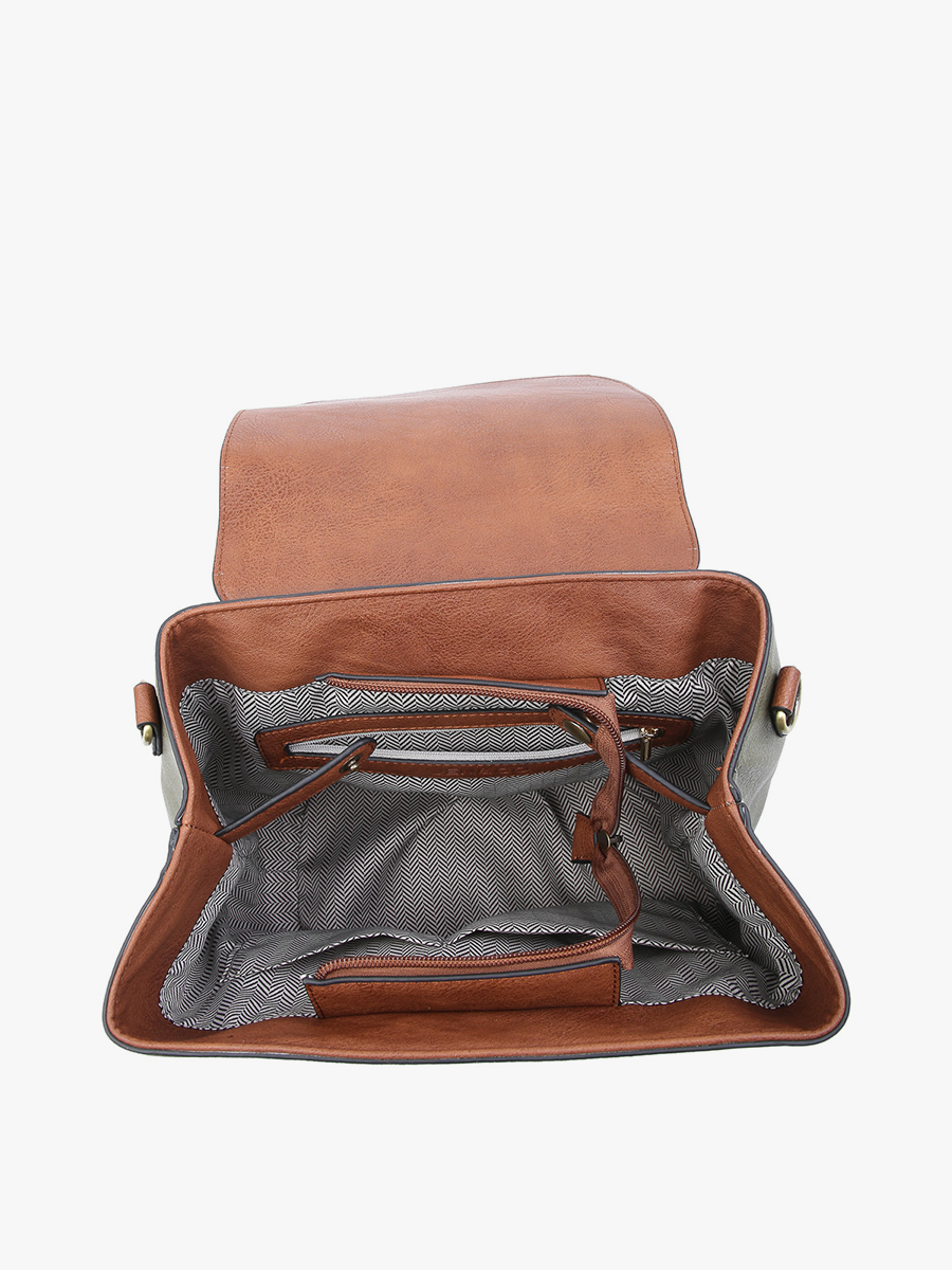 Brown Brooks Corduroy Convertible Backpack Fall-Winter Jen & Co.