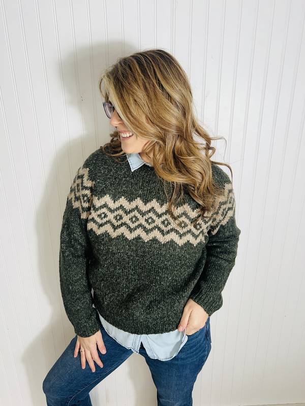 Hunter Green Knit Sweater