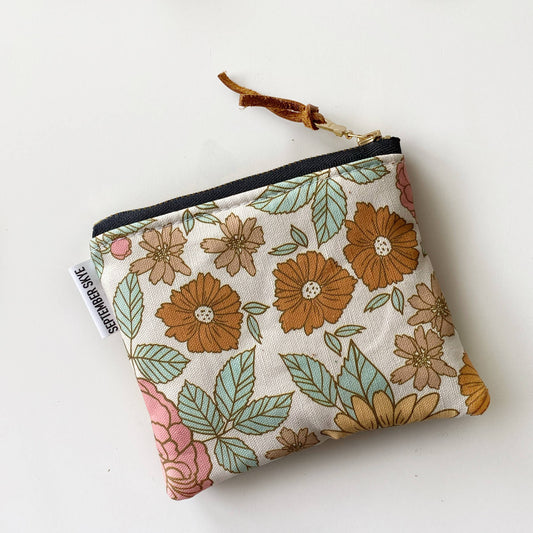 Golden Girl Floral Small Square Pouch Fall-Winter September Skye Bags & Accessories