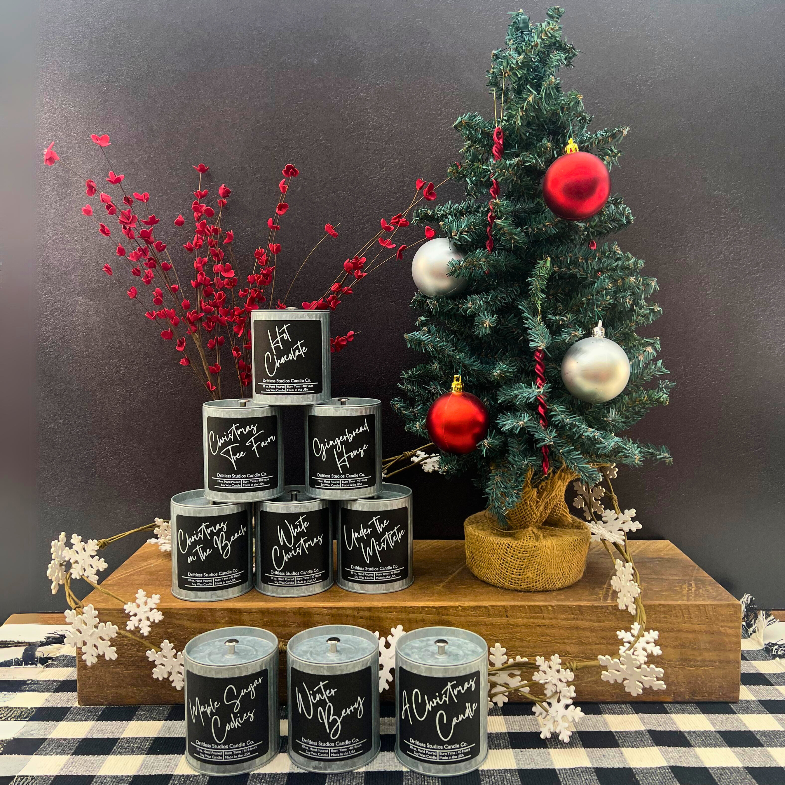 Christmas Tree Farm Scented Soy Candles - Rustic Home Decor
