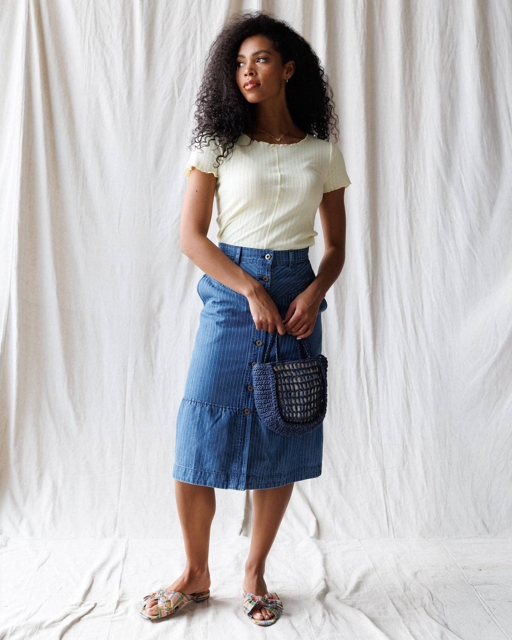 Downeast - Simplicity Cream Short Sleeve Ribbed Tee