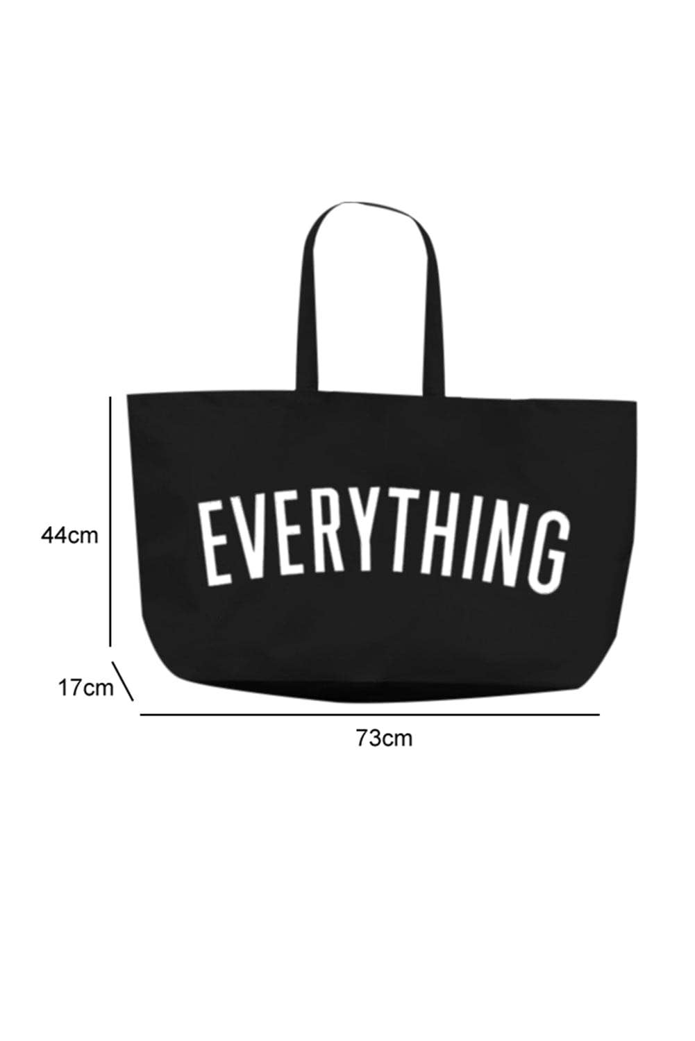 Everything Large Canvas Tote Bag: ONE SIZE / Black Core Liam & Company