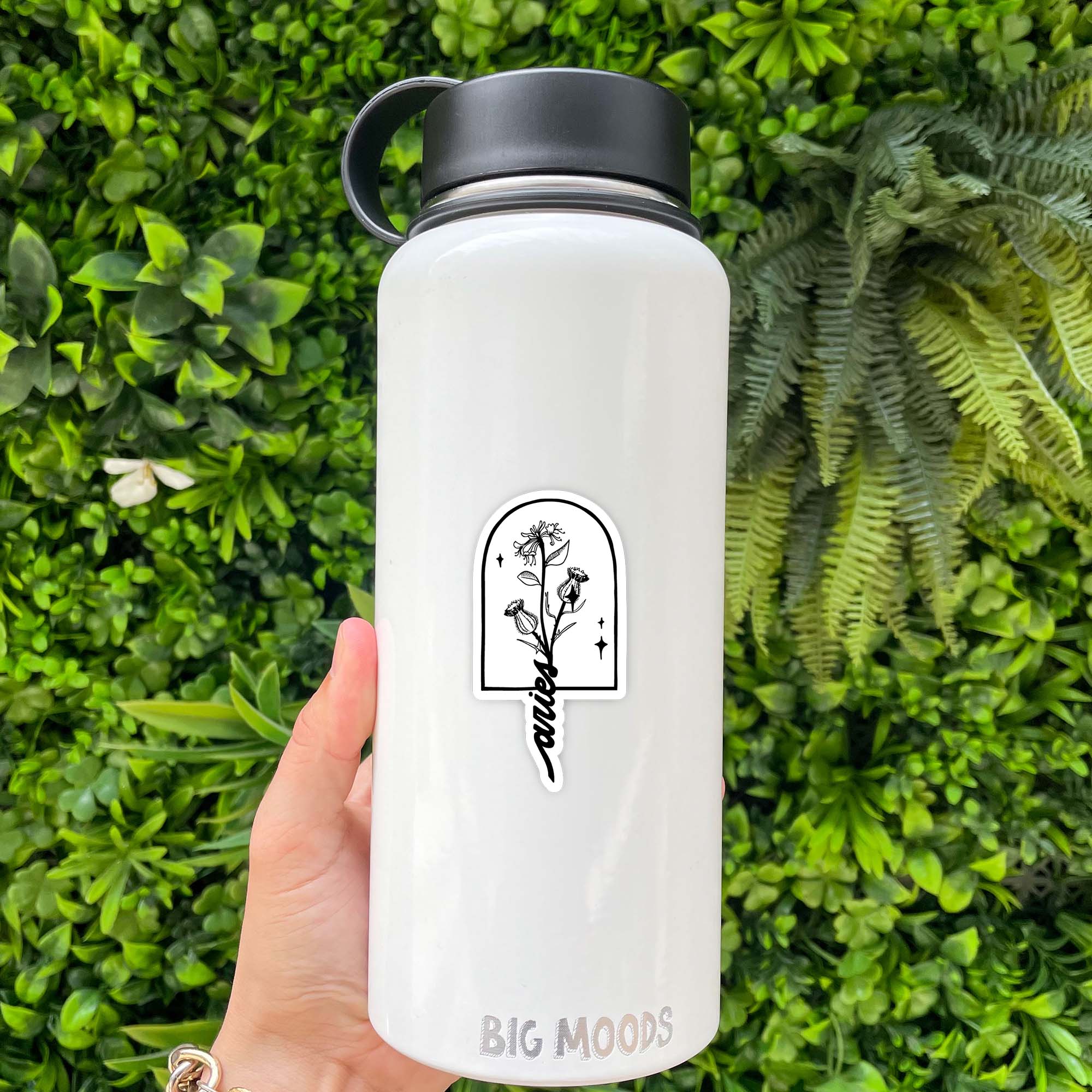 Aries Thistle & Honeysuckle Zodiac Sticker Core Big Moods