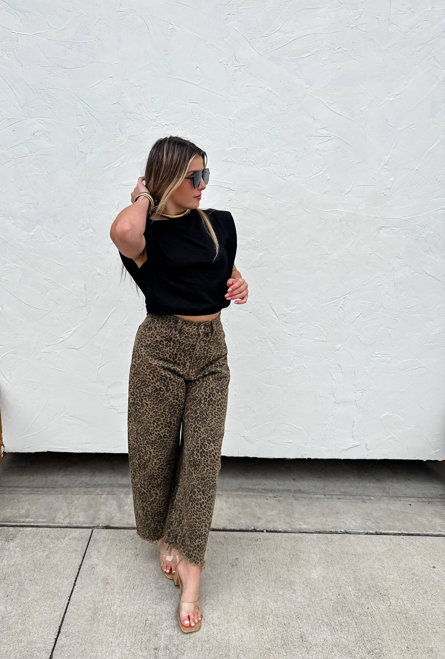 BLAKELEY - 2ND CUT CHEETAH BARREL JEANS BLAKELEY
